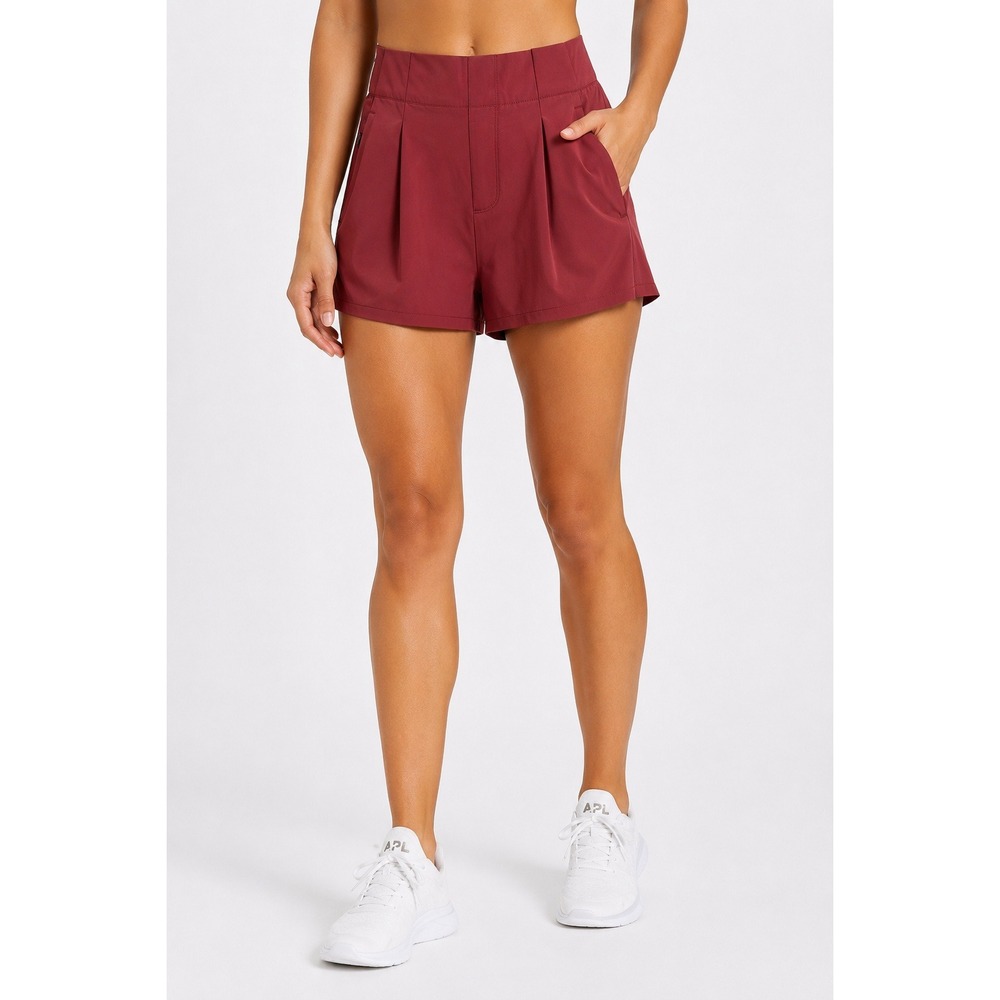 Athleta Women's Skyline II Shorts Size 2 Rust‎ Red High Rise Travel Athleisure